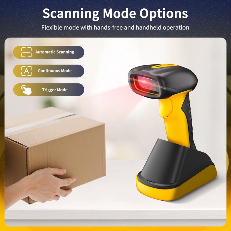 NetumScan Industrial Bluetooth QR Barcode Scanner, IP67 Waterproof & 7M Drop Proof, 2600mAh Wireless 1D 2D Bar Code Scanner with Charging Stand for Store, POS, Computer, iPhone, Android RD-1288(NS) - Image 4